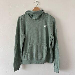 Nike Green Hoodie Medium - Cowl Neck